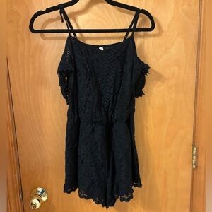 Xhilaration Black Lace Romper